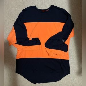 Men’s black/orange long sleeve shirt